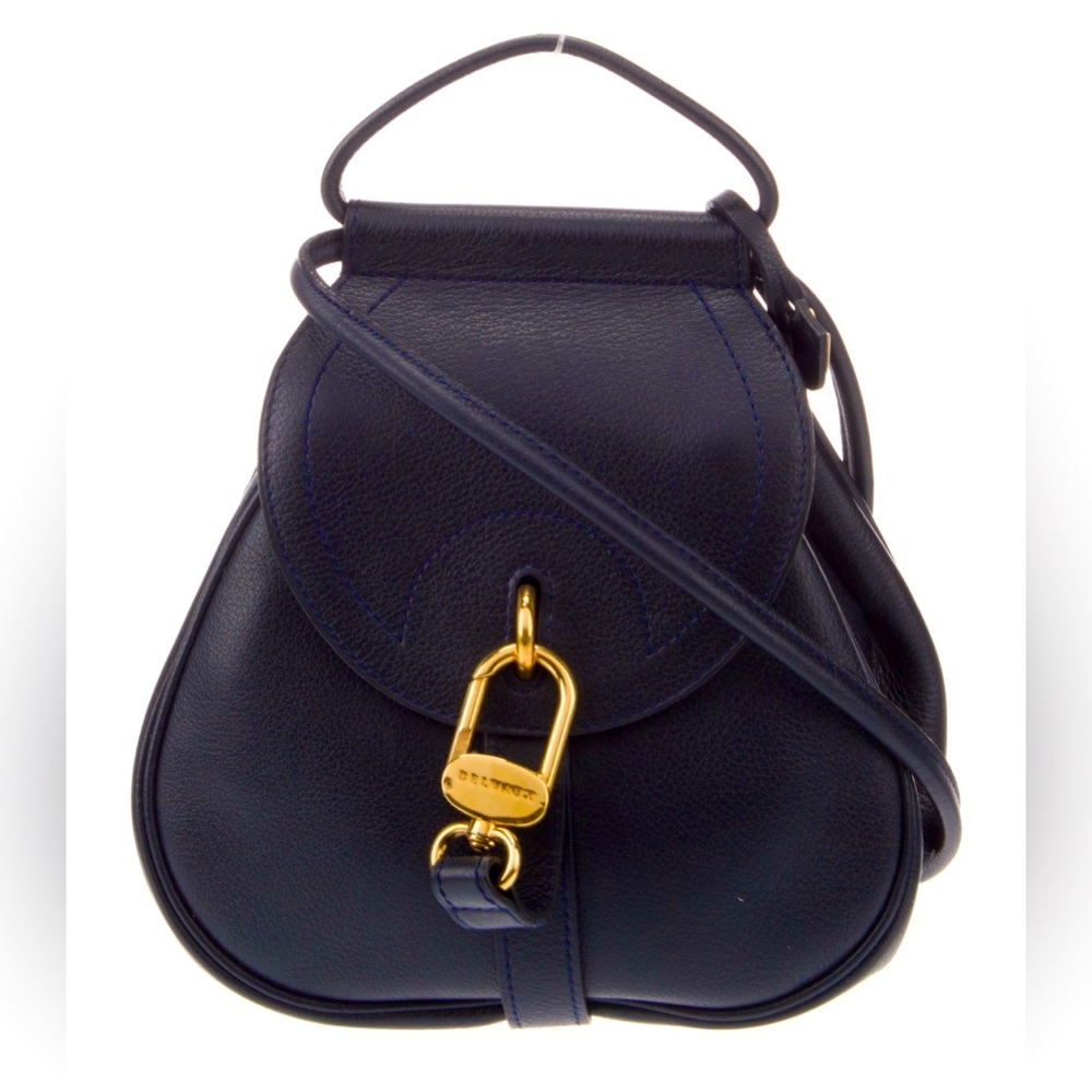 Delvaux Vintage 1991 Mini Cerceau Handbag, Navy Excellent!